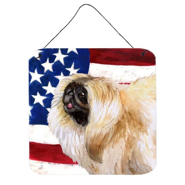 Pekingese Patriotic Wall or Door Hanging Prints, Carolines Treasures, Mfr#: BB9681DS66